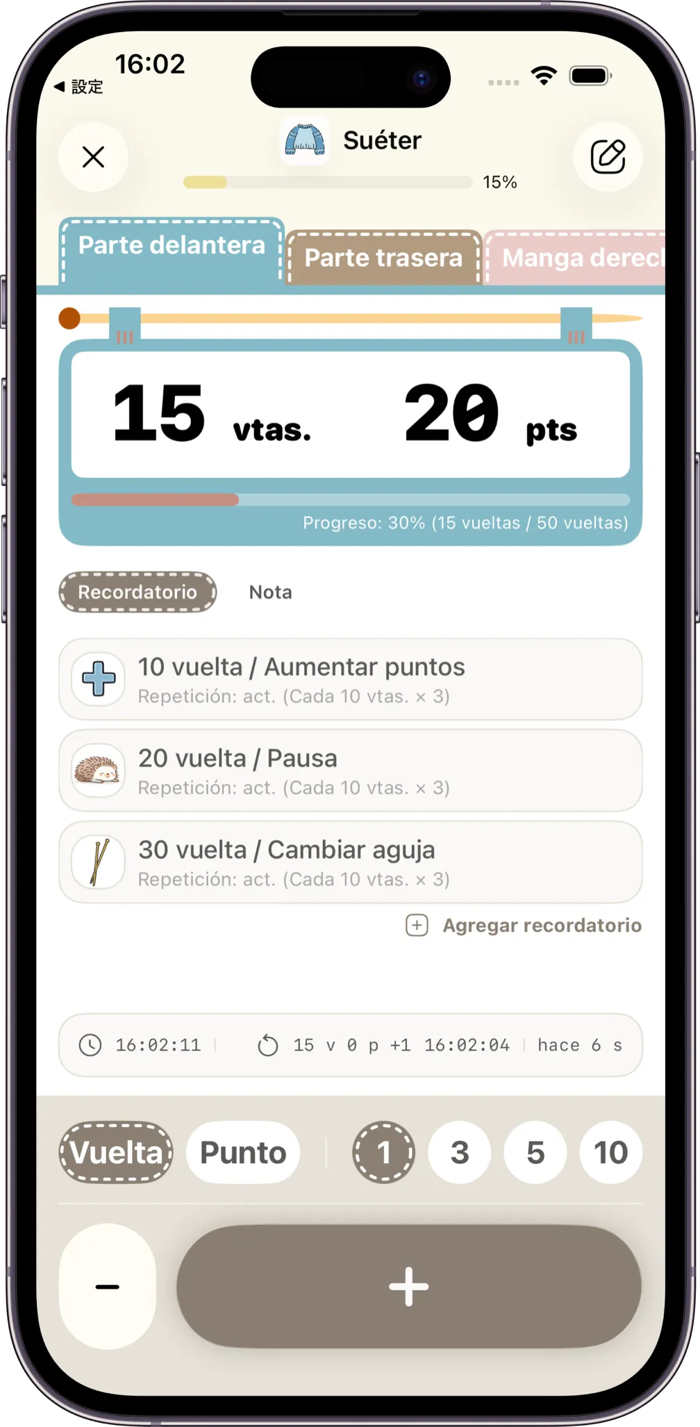 Captura de pantalla de la app