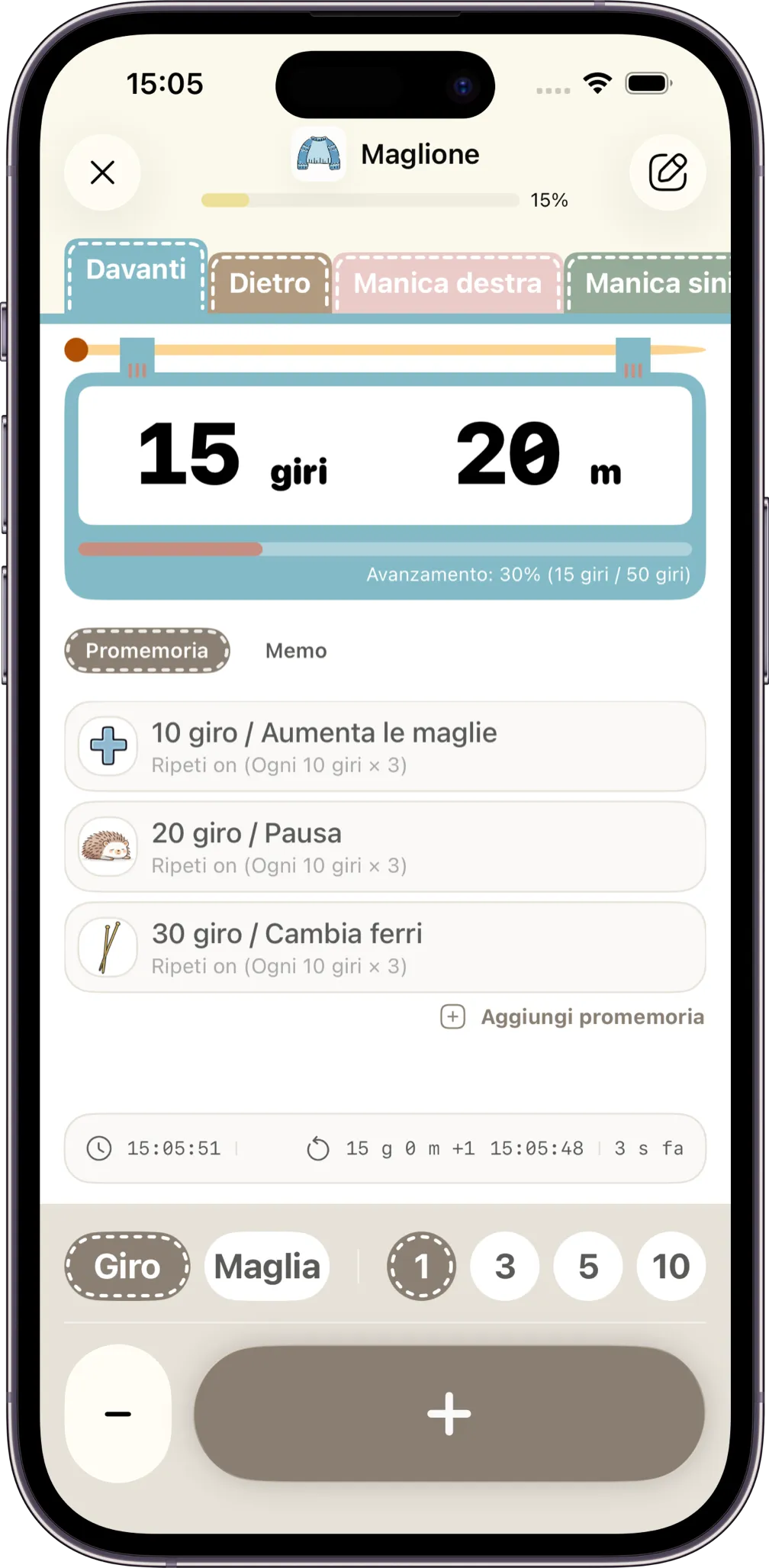 Schermata dell’app