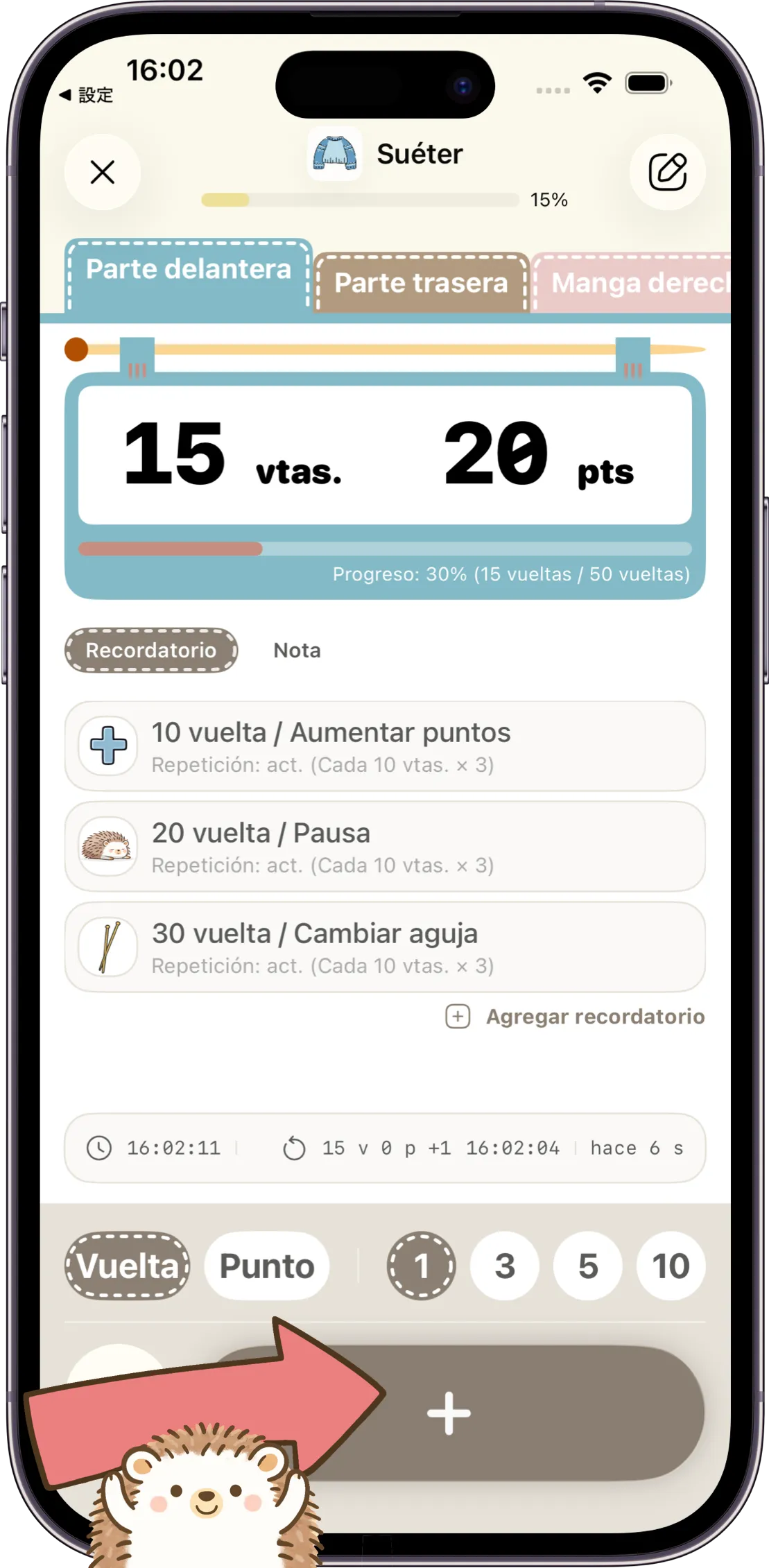 Captura de pantalla de la app