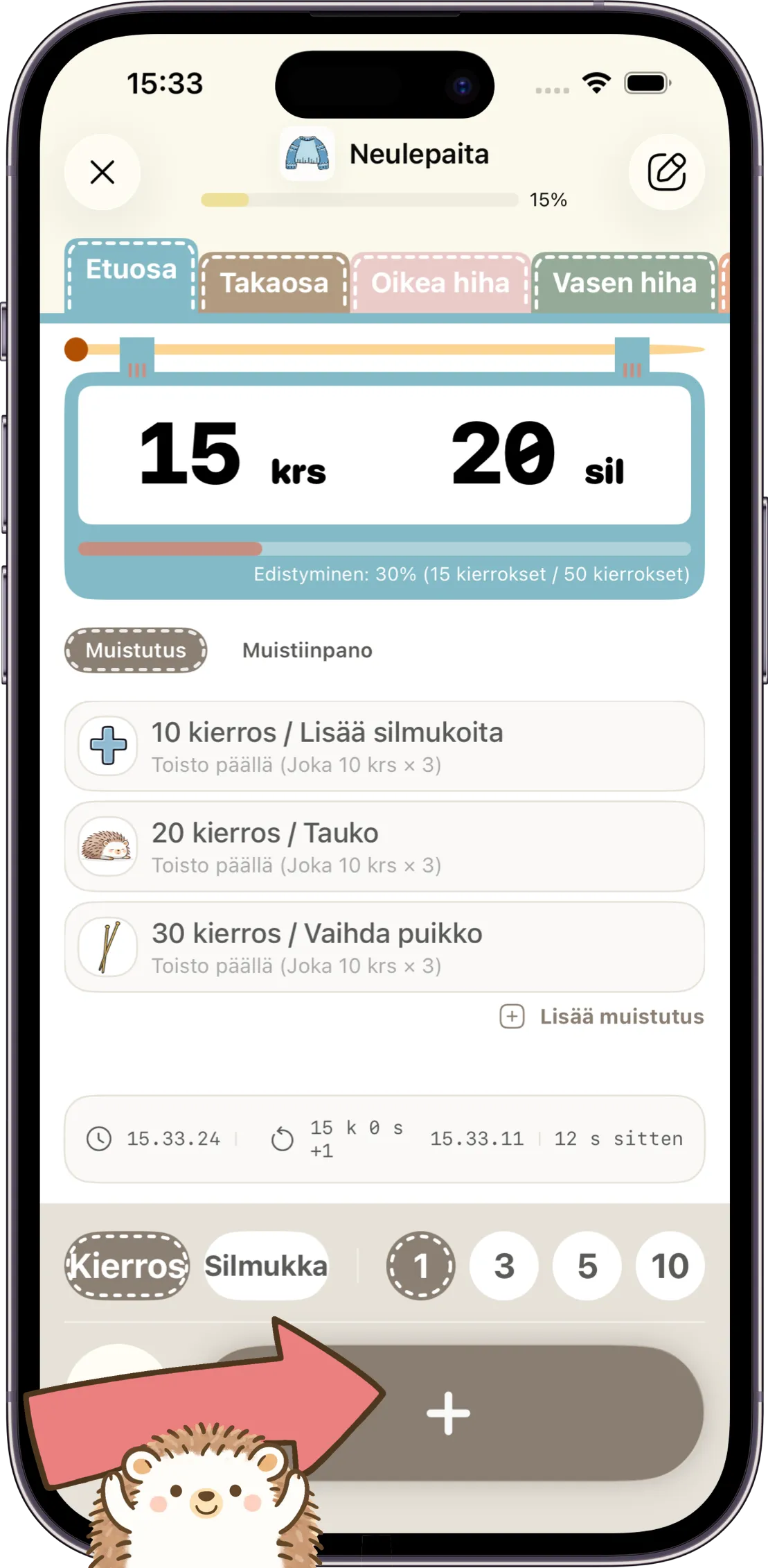Sovelluksen kuvakaappaus