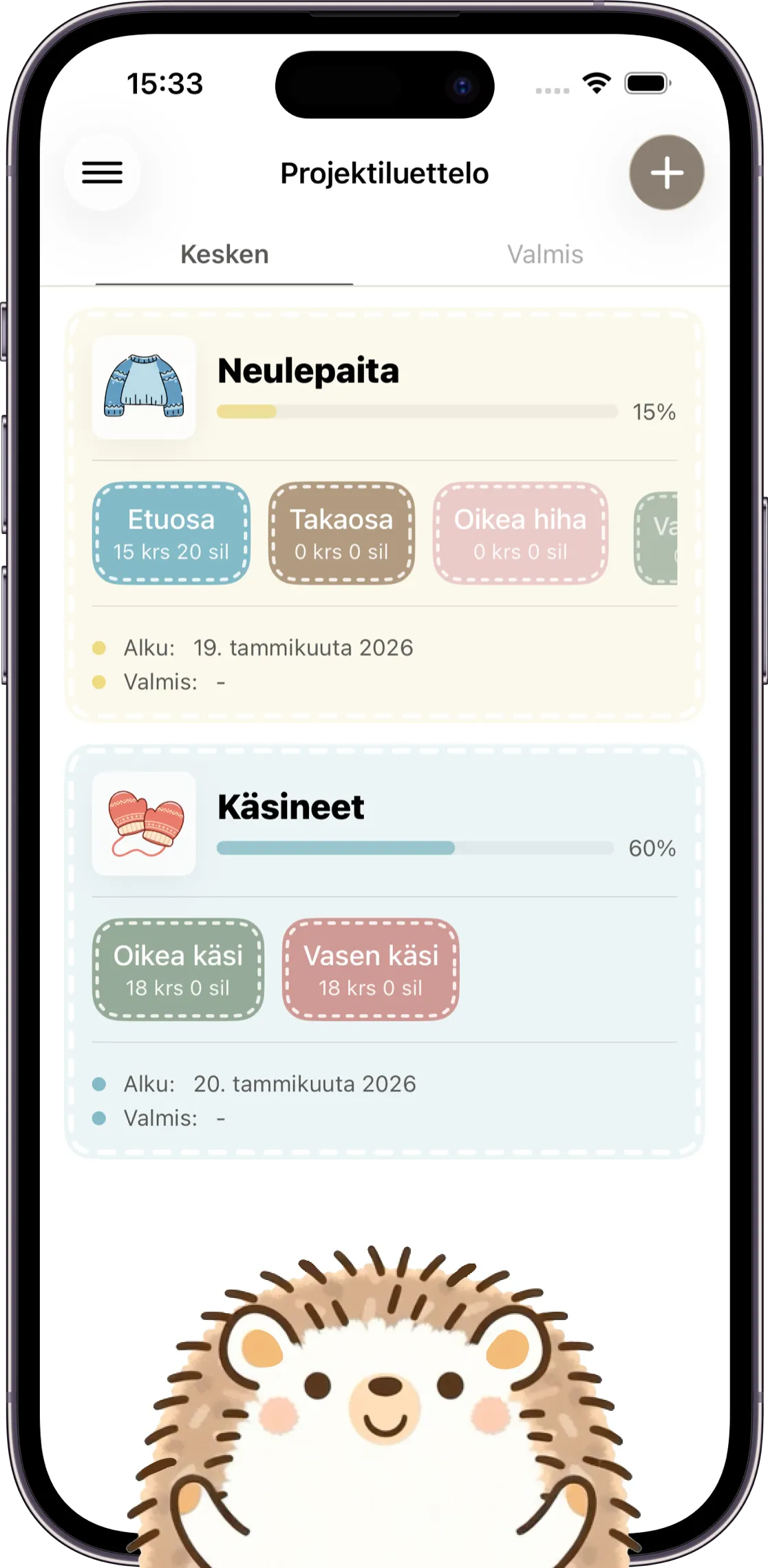 Sovelluksen kuvakaappaus