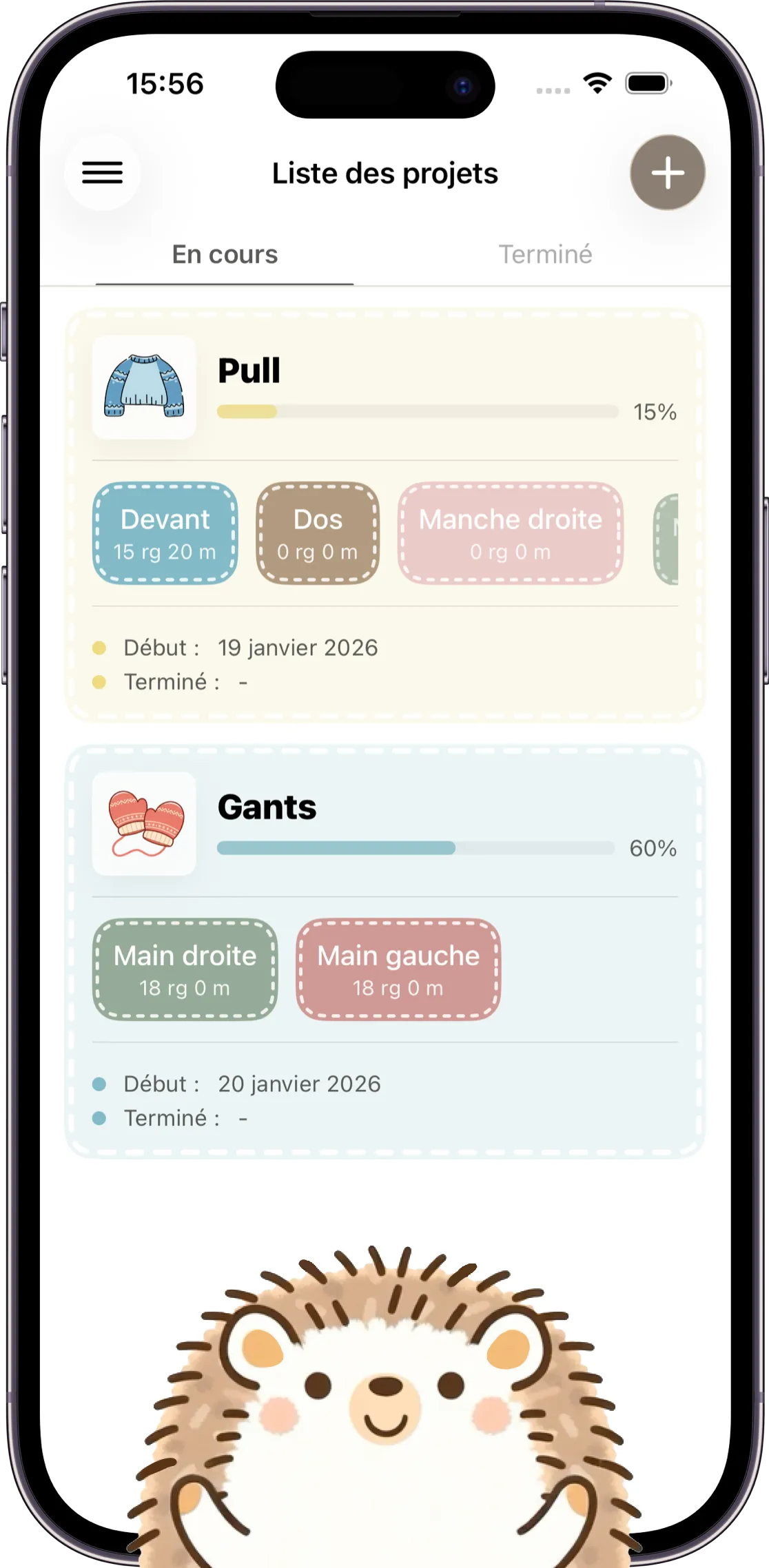 Capture d’écran de l’application