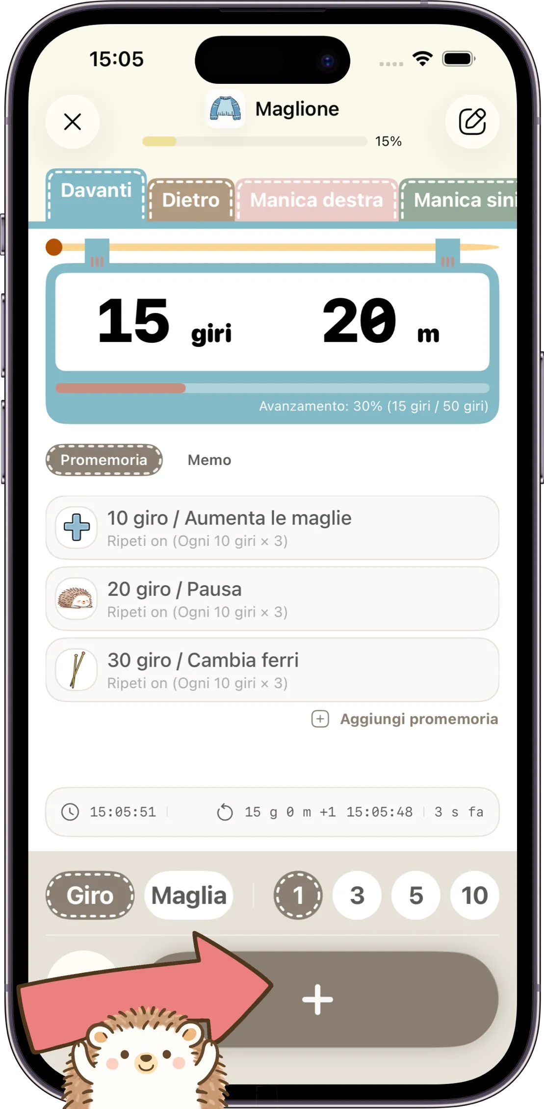 Schermata dell’app