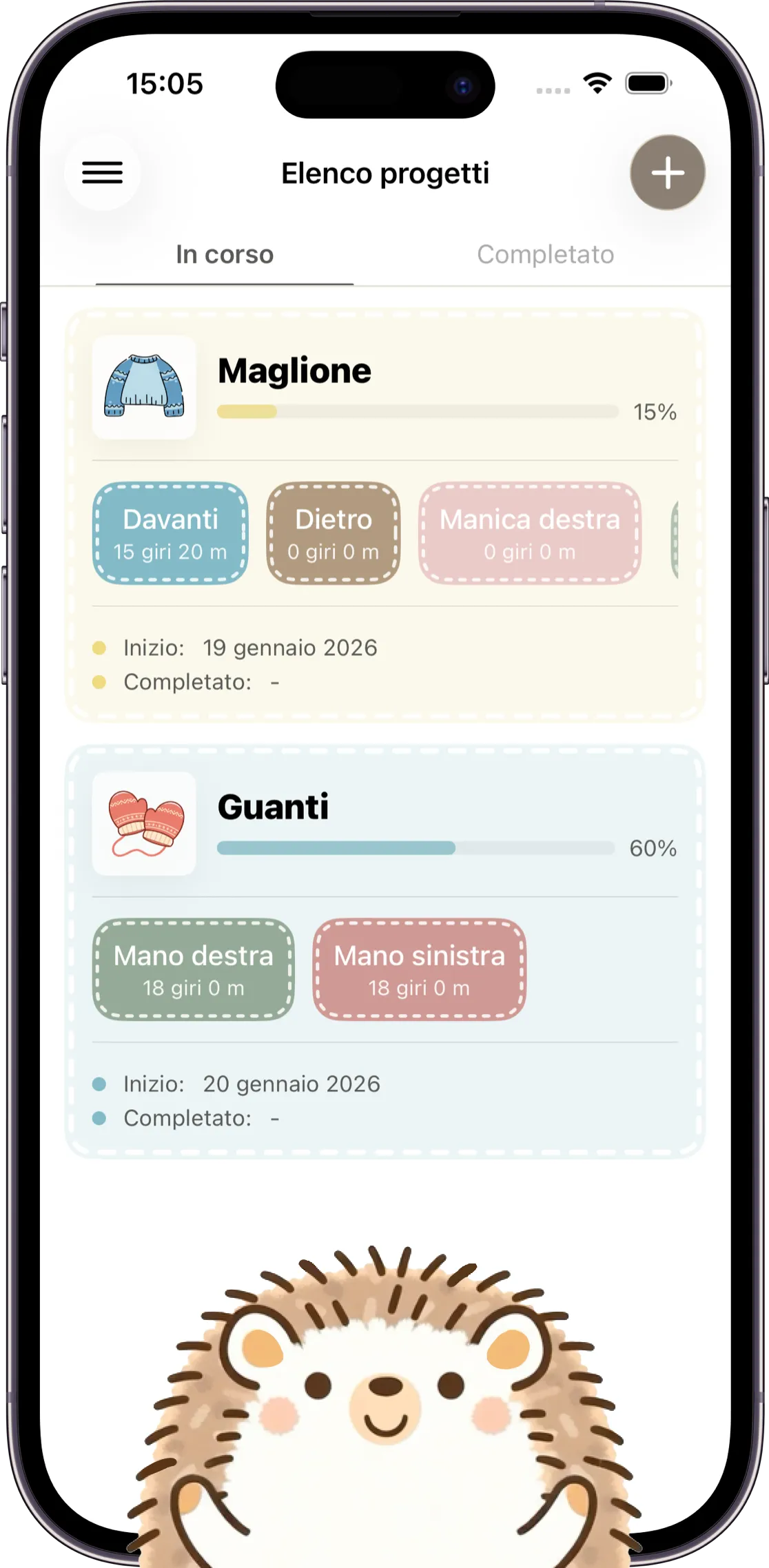 Schermata dell’app